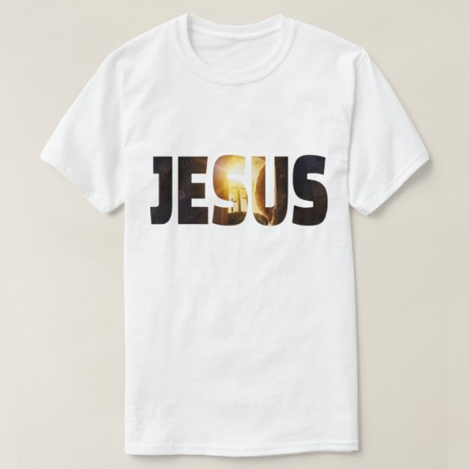 Kruis Christelijk Ontwerp Jezus Opstanding T-shirt (Design voorkant)