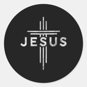 Kruis Christus Christelijk Jezus Kruis Ronde Sticker