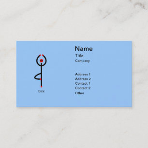 Kruis de afbeelding van de boomyoga aan met de tek visitekaartje