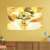 Kruis- en bijbelprijsopgave - christendom canvas afdruk (Insitu (Woonkamer))