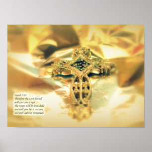 Kruis- en bijbelprijsopgave - christendom poster