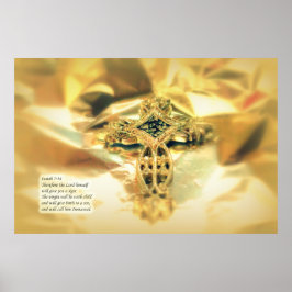 Kruis- en bijbelprijsopgave - christendom poster