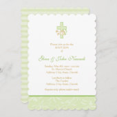 Kruis en duif | Neutrale uitnodiging tot kandidaat (Voorkant / Achterkant)