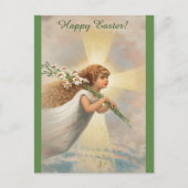 Kruis en Engel Dragen Lelies Briefkaart (Voorkant)