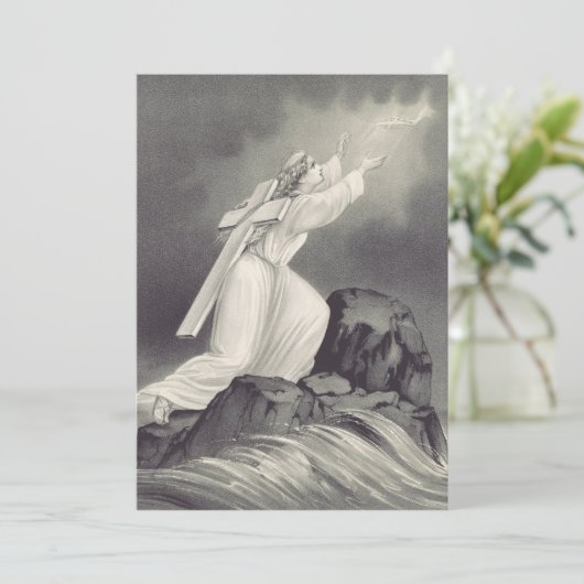 Kruis en Kroon Christelijk symbool Bedankkaart (Staand voorkant)