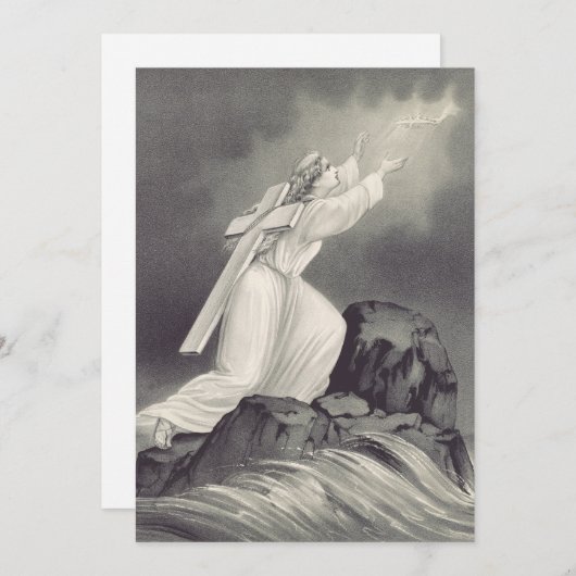 Kruis en Kroon Christelijk symbool Bedankkaart (Voorkant / Achterkant)