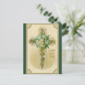 Kruis en Lelie van de Vallei Pasen Briefkaart (Staand voorkant)