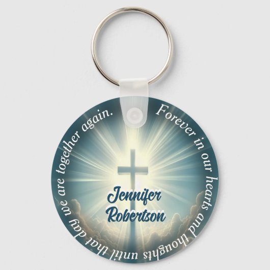 Kruis en naam sleutelhanger (Voorkant)