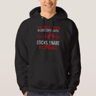 Kruis en tanden snijden drummer drummer drummer hoodie