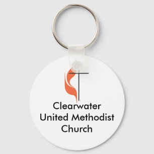 Kruis en vlam, ClearwaterUnited MethodistChurch Sleutelhanger