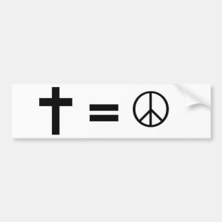 Kruis, gelijken, vredessymbool bumpersticker