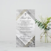 Kruis & Grijs Marmer - Condoleance Bedankt (Staand voorkant)