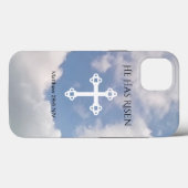 Kruis in Cloudy Sky reurrection Blue Easter Gift Case-Mate iPhone Case (Achterkant (horizontaal))