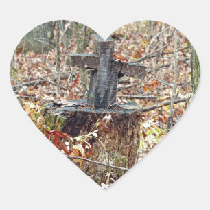 Kruis in de Bossen Hart Sticker