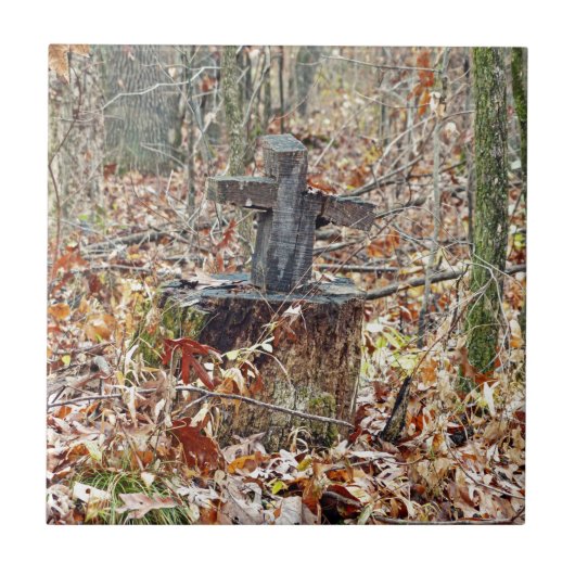 Kruis in de Bossen Tegeltje (Voorkant)