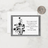 Kruis in de ventilator Dank je kaarten Notitiekaartje (Voorkant / Achterkant in situ)