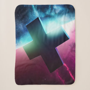 Kruis in Space Sherpa Blanket Deken