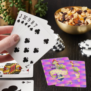 Kruis in vintage tatoeage stijl. Gay en geliefd Pokerkaarten