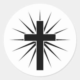 Kruis Kruisbeeld Christelijke Kunst  Ronde Sticker