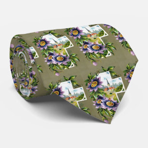 Kruis met Clematis Flowers Stropdas