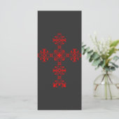 Kruis met rood ornament (Staand voorkant)