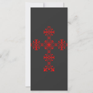 Kruis met rood ornament
