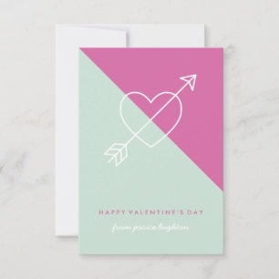 Kruis mijn hartklaslokaalValentijn - Fuchsia Kaart