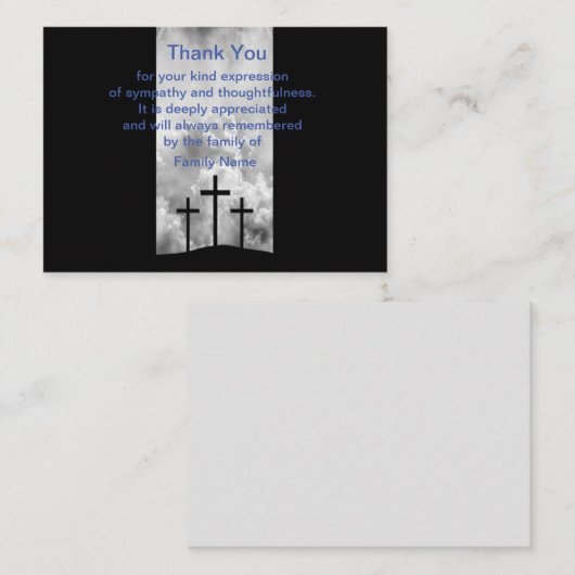 Kruis op Cloud Dank u Kaarten Notitiekaartje (Voorkant / Achterkant)