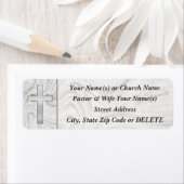 Kruis op hout Religieuze Return Address Labels (Insitu)