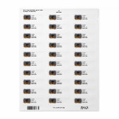 Kruis op wit 3 etiket (Full Sheet)