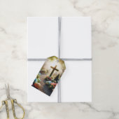 Kruis/Paasei/Lilly Cadeaulabel (Met Touw)