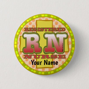 Kruis RN-verpleegster Ronde Button 5,7 Cm