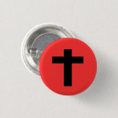 Kruis Ronde Button 3,2 Cm (Voorkant /achterkant)