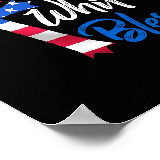 Kruis Rood Wit & versterker; Gezegend 4 juli Manne Poster (Hoek)