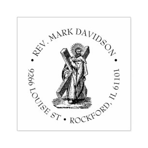 Kruis Sint-Andreas de apostel Katholiek Rubberstempel