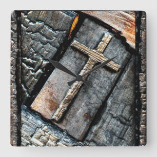 Kruis van bescherming vierkante klok