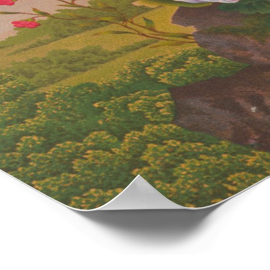 Kruis van Bloemen Hij is met Pasen opgestaan Poster (Hoek)