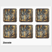 Kruis van de Apocalyps Vierkante Sticker (Vel)