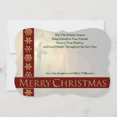 Kruis van de Fancy Bezinning van de Versiering van Feestdagenkaart (Achterkant)