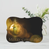 Kruis van de Fancy Bezinning van de Versiering van Feestdagenkaart (Staand voorkant)