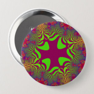 Kruis van de Regenboogbes Ronde Button 4,0 Cm