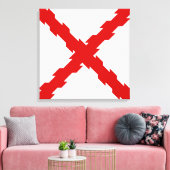 Kruis van de vlag van Bourgogne Canvas Afdruk (Insitu (Woonkamer))