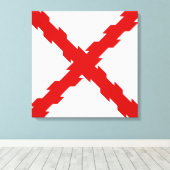 Kruis van de vlag van Bourgogne Canvas Afdruk (Insitu (Houten vloer))