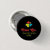 Kruis van Harten Ronde Button 3,2 Cm (Voorkant /achterkant)