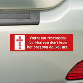 kruis van het hart bumpersticker (Op auto)