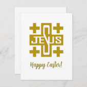 Kruis van Jezus Feestdagenkaart (Voorkant / Achterkant)