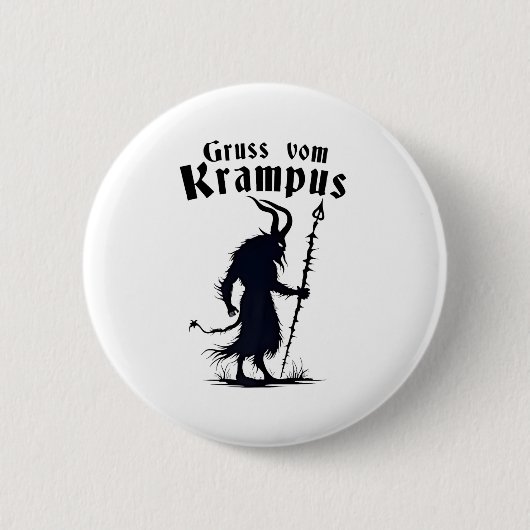 Kruis van Krampus Kerstmis Xmas Devil Spooky Ronde Button 5,7 Cm (Voorkant)