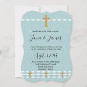 Kruis van Licht Jezus Christus bruiloft Kaart (Voorkant)