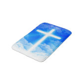 Kruis van Licht Jezus Christus  Christelijk Badmat (Gekanteld)