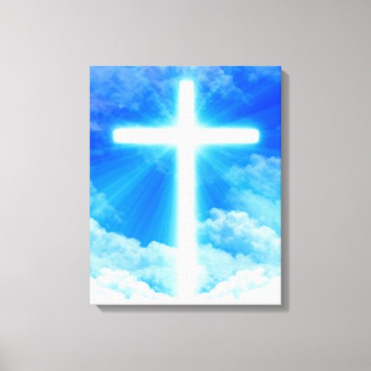 Kruis van Licht Jezus Christus  Christelijk Canvas Afdruk (Voorkant)